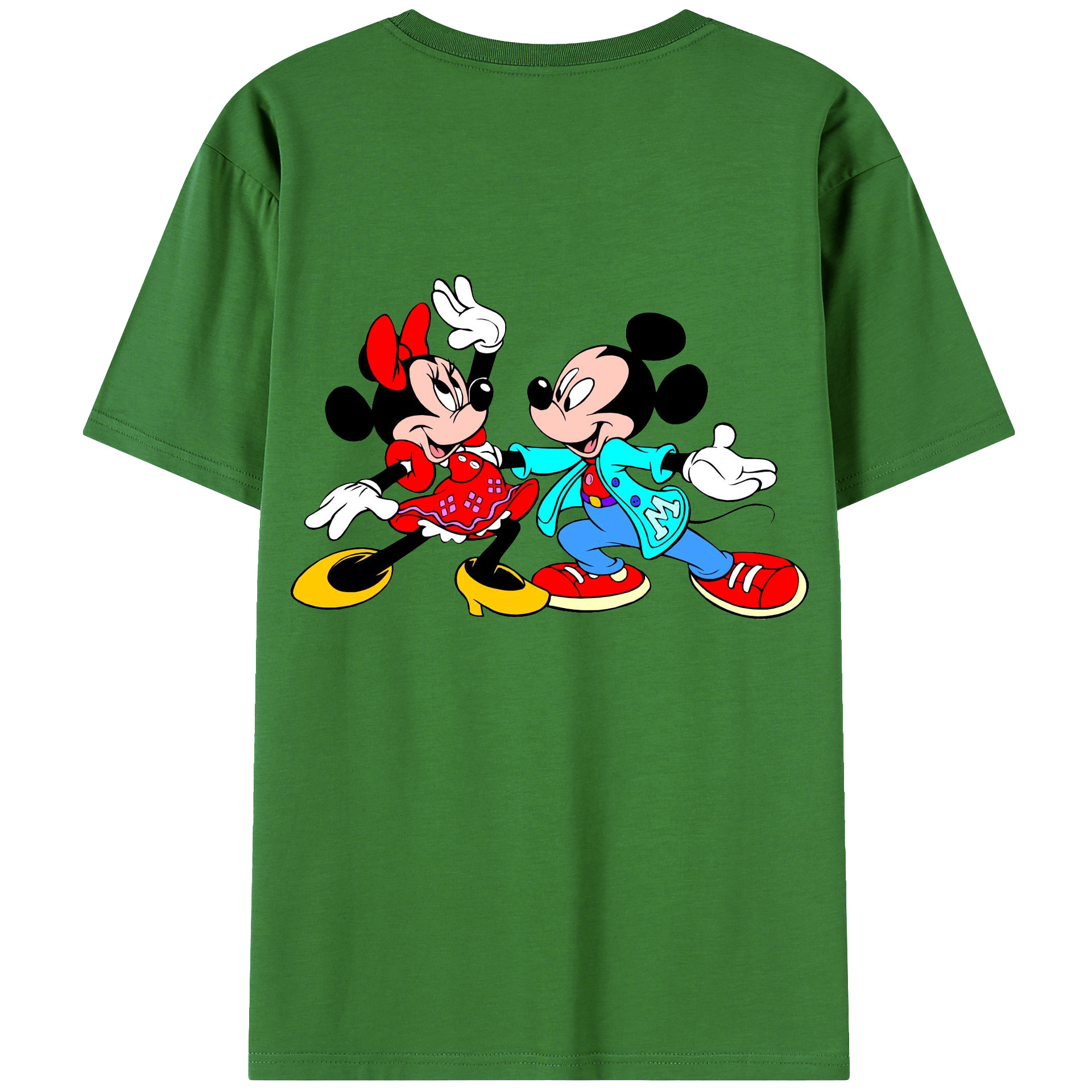 （画像用） ミッキーマウス Mickey Mouse レディース半袖Tシャツ(バックプリント)